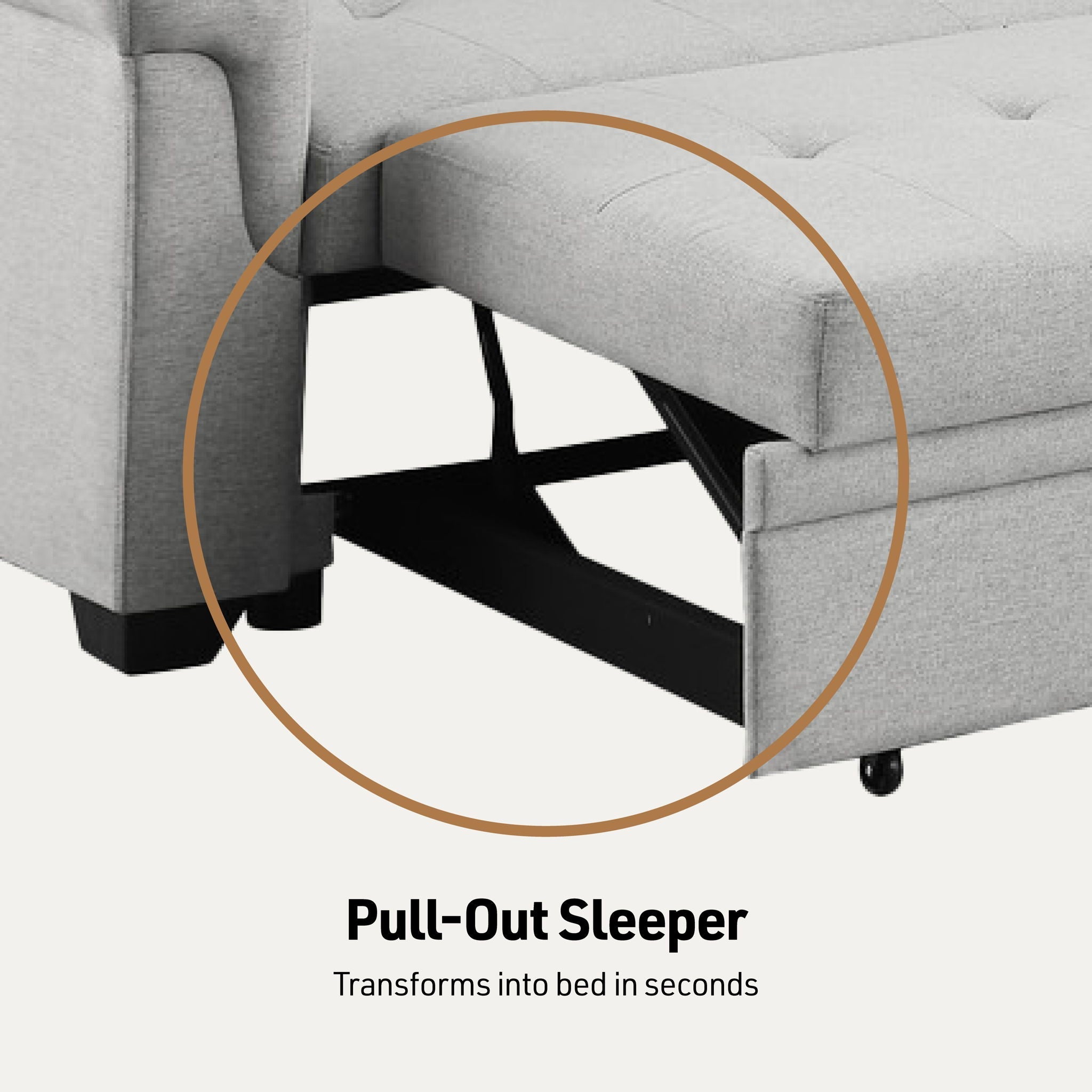 Lucca - Reversible Sleeper Sectional Sofa With Storage Chaise