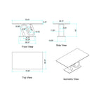 Anne - Dining Table - White / Gray