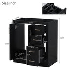 Bathroom Vanity With Sink, Storage Cabinet, Freestanding Set With 3 Drawers & Soft Closing Doors