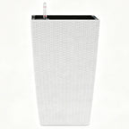 Square Large Planter With Automatic Watering System For Home And Garden (Set of 2) - White