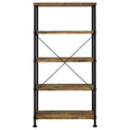 Analiese 63-inch 4-shelf Bookshelf Rustic Nutmeg