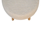 Petite Footstool - Cream / Brown