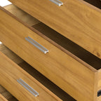 5 Drawer Dresser - Natural Wood / Brown