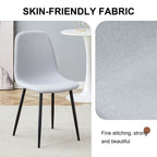 Modern Medieval Style Cushioned Side Chairs Set With Metal Legs For Kitchens