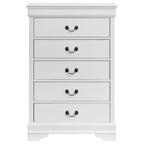 Louis Philippe 5-drawer Bedroom Chest White