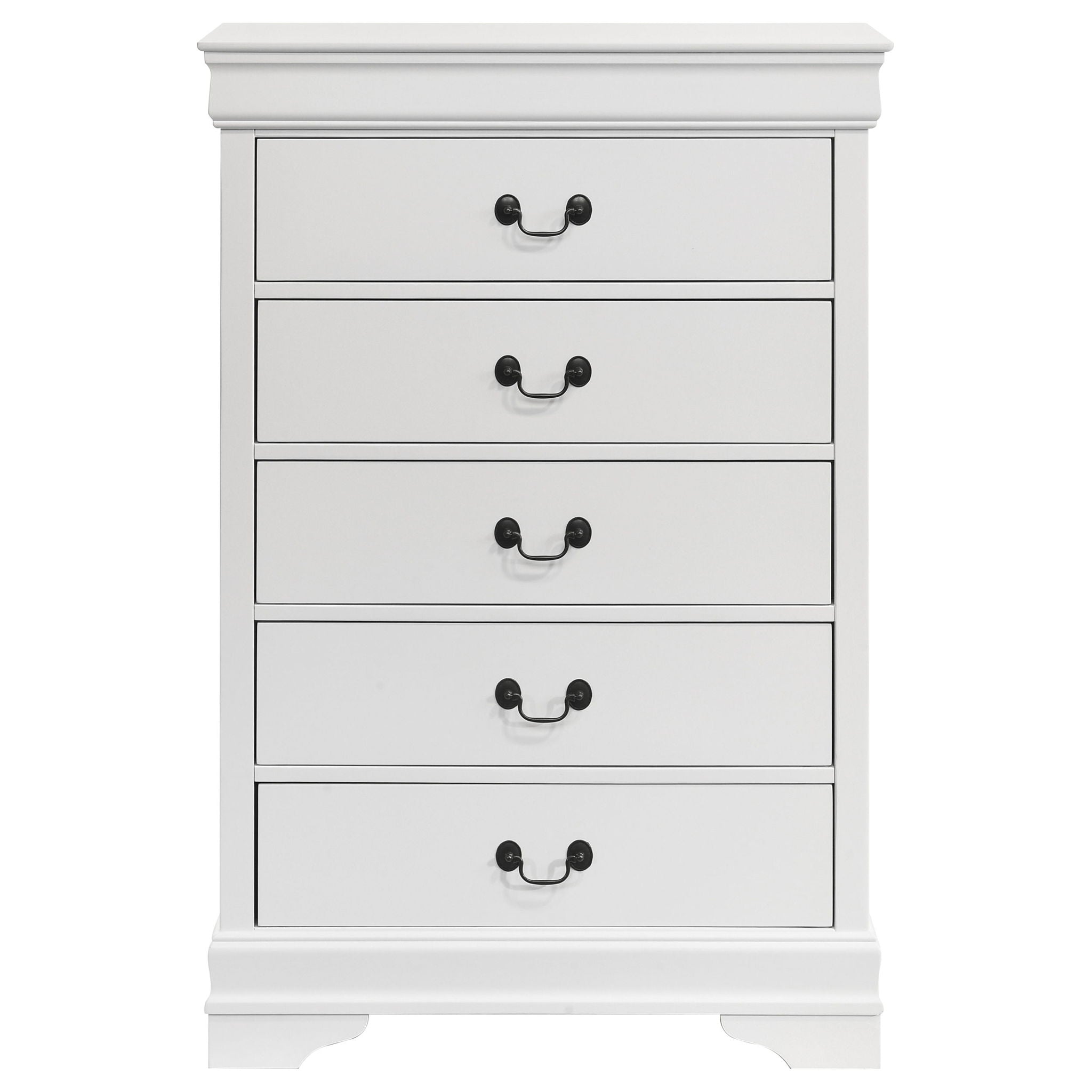 Louis Philippe 5-drawer Bedroom Chest White