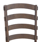Pascaline - Side Chair (Set of 2) - Gray Fabric, Rustic Brown & Oak