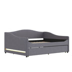 Upholstered Daybed With Light And Trundle