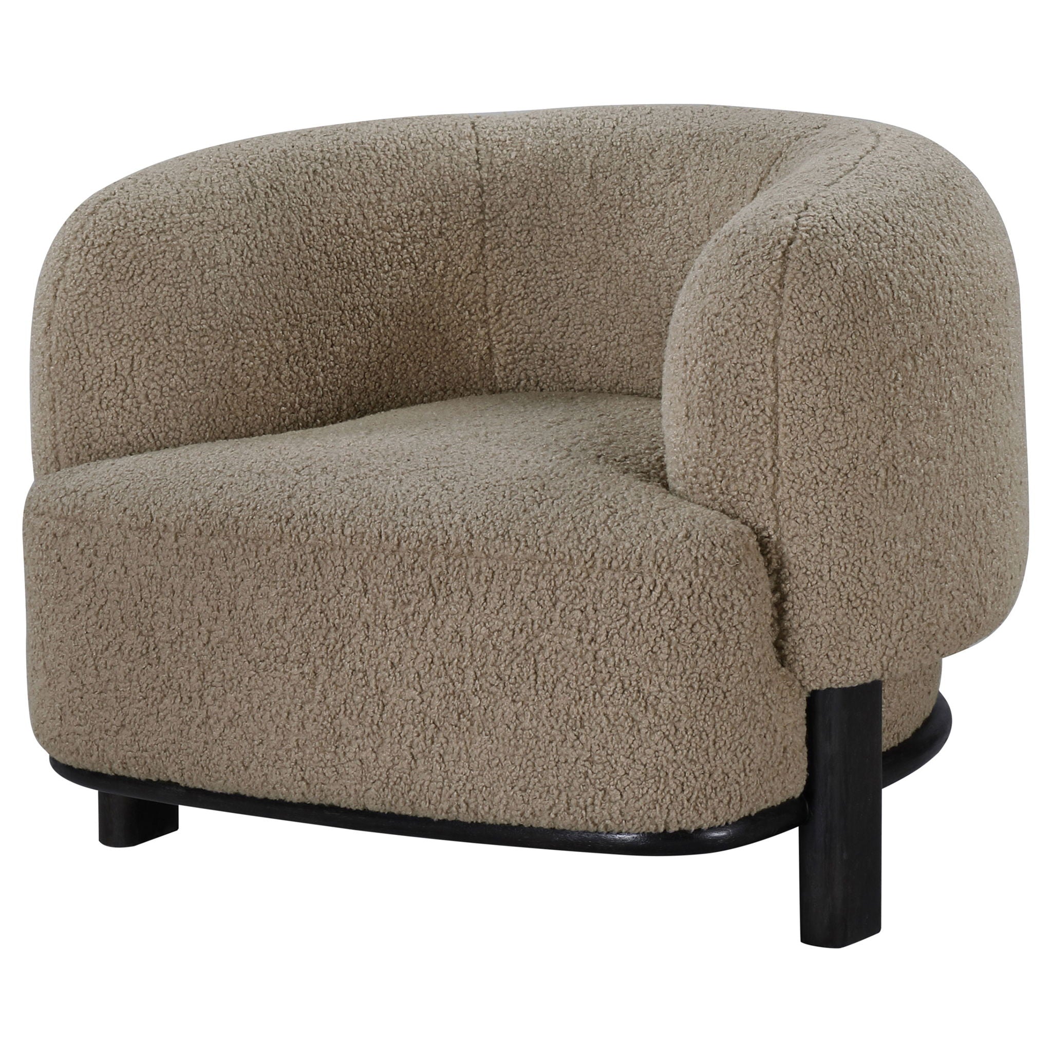 Lawler Upholstered Barrel Back Accent Chair Brown and Black