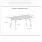 Kona - Outdoor Dining Table - Light Teak