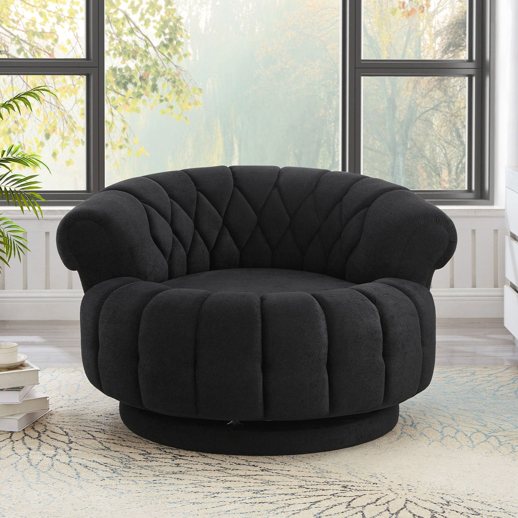 Round Swivel Accent Chair With Rotation