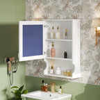 Wall Mounted Bathroom Storage Cabinet With Mirror, Soft Closing Hinges