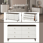 Carena - Dresser With Jewerly Tray - White / Walnut