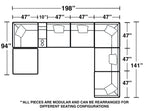 Posh - Modular Sectional And Ottoman