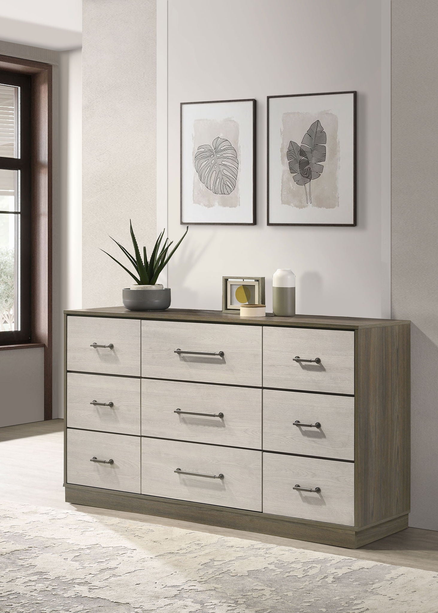 Fenwick 9-drawer Dresser Grey Oak