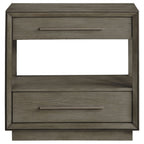 Durango 2-drawer Nightstand Bedside Table Taupe Oak