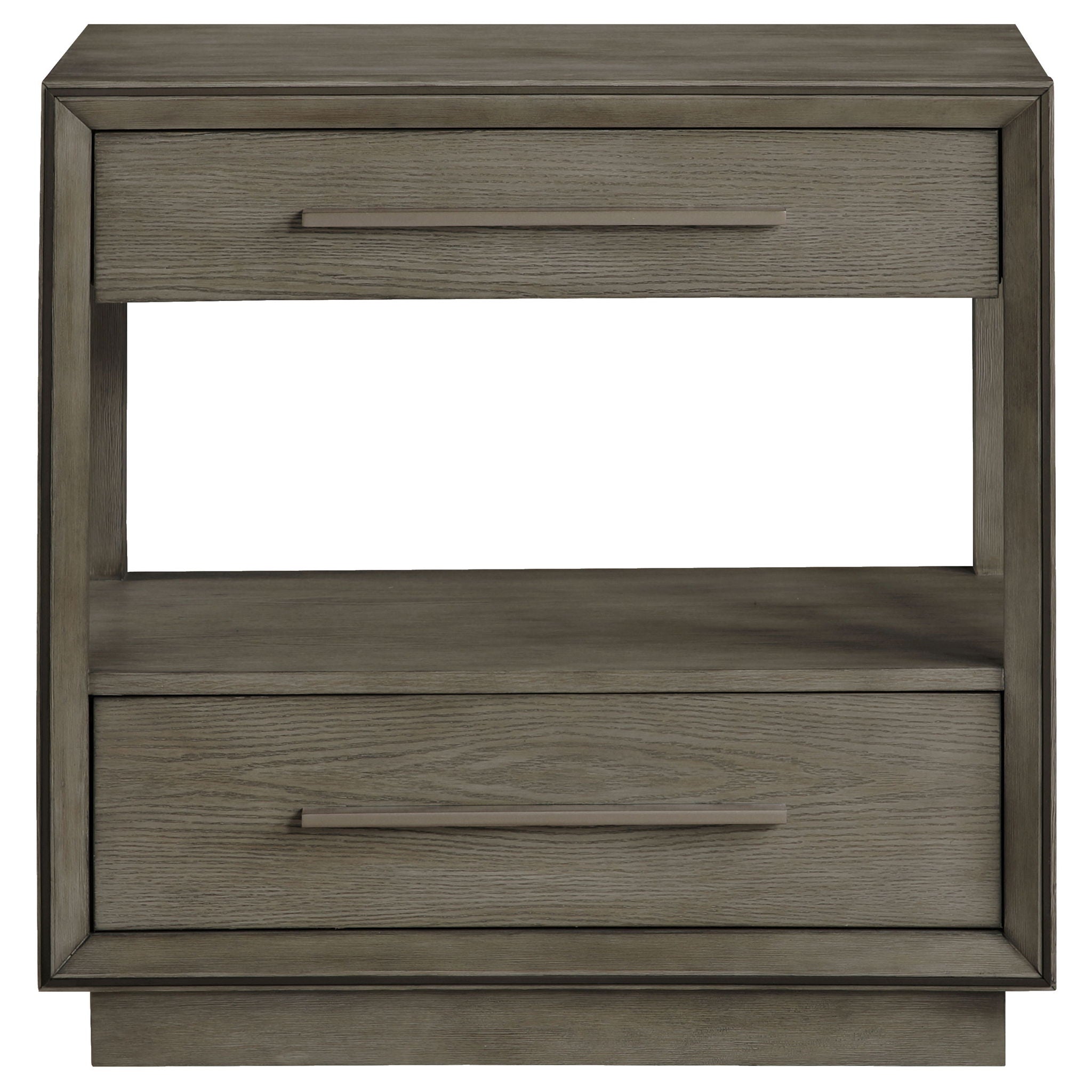 Durango 2-drawer Nightstand Bedside Table Taupe Oak