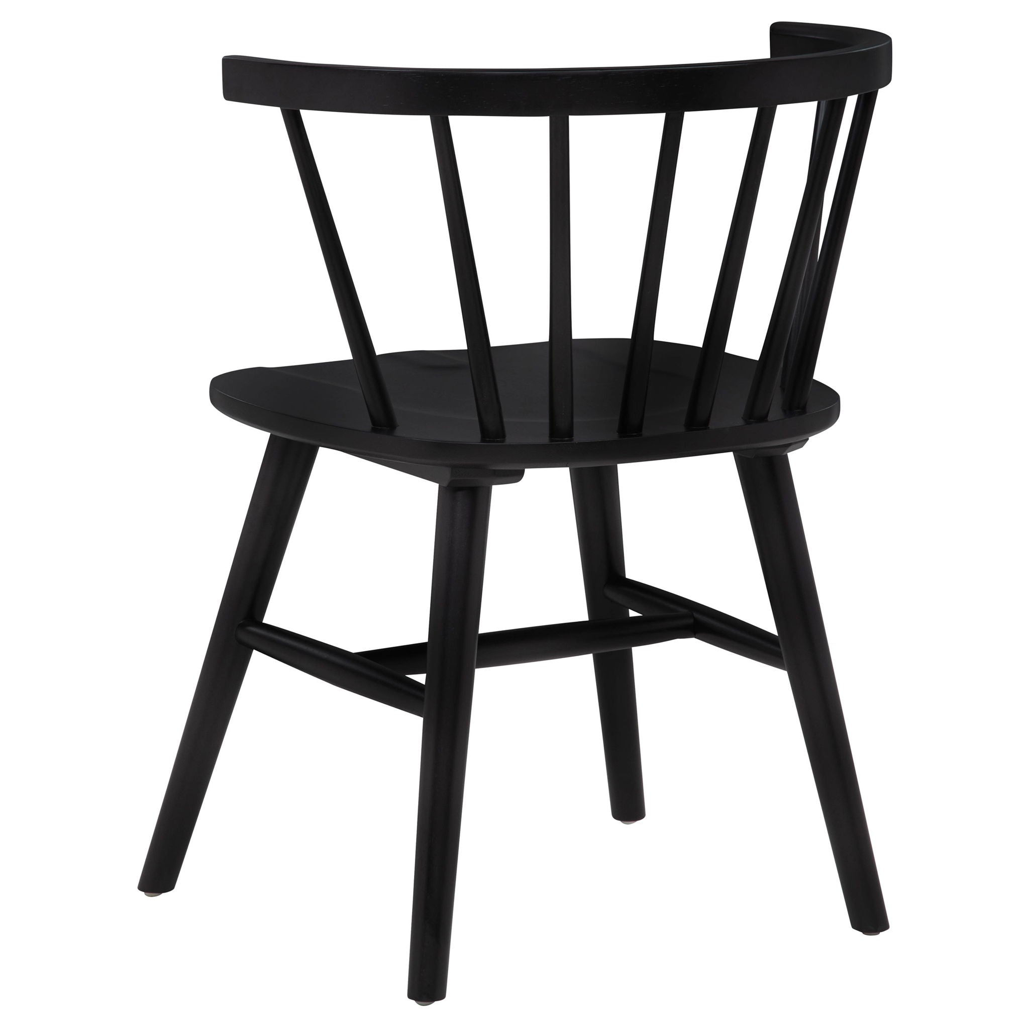 Jeffries Windsor Wood Dining Side Chair Black (Set of 2)