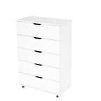 Modern 5 Drawer Dresser With Wheels