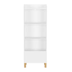 4 Tier Bookcase, Book Display With Safety Restraint, Storage Cabinet For Playroom - White
