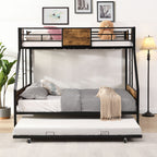 Modern Metal Bunk Bed With Dual Side Ladder And Metal Desig