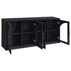 Riva 4-door Dining Sideboard Buffet Storage Credenza Black
