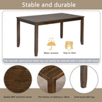 Kitchen Dining Set, Rectangular Dining Table With Upholstered Chairs