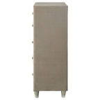 Antonella 5-drawer Bedroom Chest Ivory and Camel