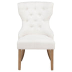 Baney Fabric Upholstered Dining Side Chair Beige and Rustic Honey