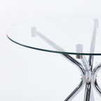 Compact Dining Table With Glass Top