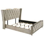 Lorient 4-piece California King Bedroom Set Ivory and Camel