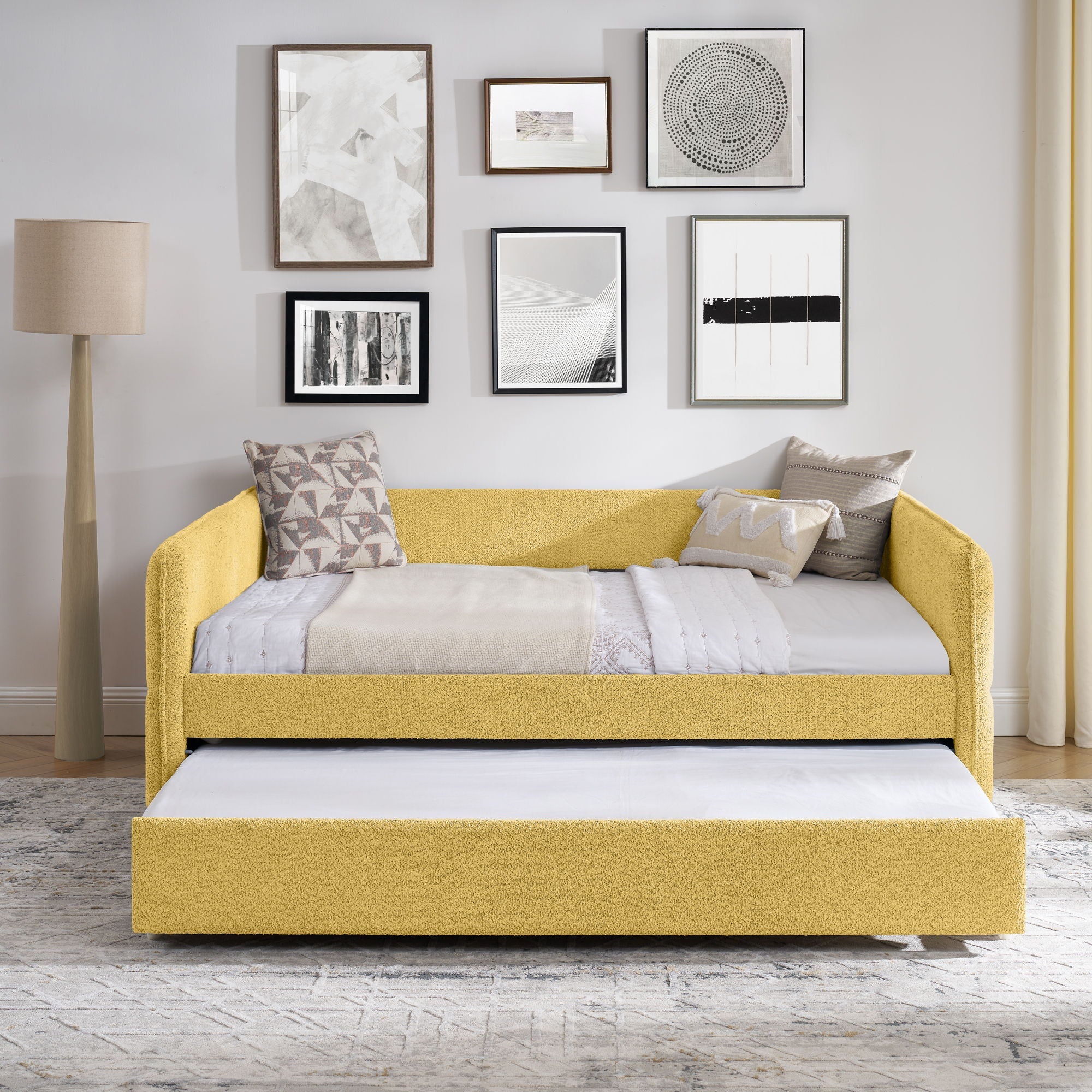Upholstered Daybed With Pop Up Trundle