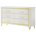 Lucia 6-drawer Dresser Cabinet White