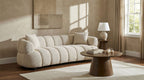 Whitney Contemporary Channel Tufted Woven Fabric Upholstered Sofa
