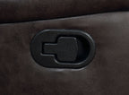Greer Upholstered Swivel Glider Recliner Chair Brown