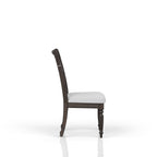 Upholstered Seat Ladderback Side Chair (Set of 2) - Coffee