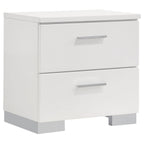 Felicity 4-piece California King Bedroom Set White High Gloss