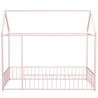 Metal Bed House Bed Frame With Fence