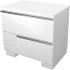 2 Drawer Nightstand, Bedside Table - White