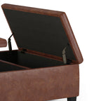 Ellis - Coffee Table Storage Ottoman Contemporary Design