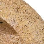 Cement Round Water Fountain With Light And Pump - Beige / Yellow