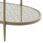 Zaba - TV Stand - Glass Top & Champagne