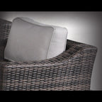 Outdoor Swivel Patio Chair With Cushions (Set of 2) - Brown