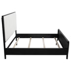 Brookmead 60-inch Upholstered California King Bed Black