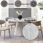 Kacey - Round Dining Table - Engineered Stone