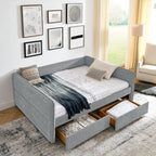 Upholstered Daybed & 2 Drawers