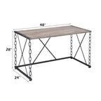 Jodie - Writing Desk (Same Ac00905) - Rustic Oak & Antique Black