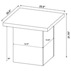 Devar Square Engineered Wood End Table Mango Brown