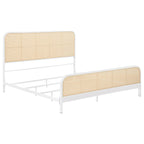 Lanewood Open Cane Webbing Metal Eastern King Bed White