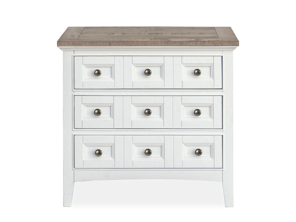 Heron Cove - Two Tone Drawer Nightstand - Chalk White And Dovetail Gray